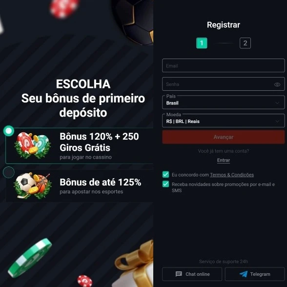 Registro no Pin Up Casino